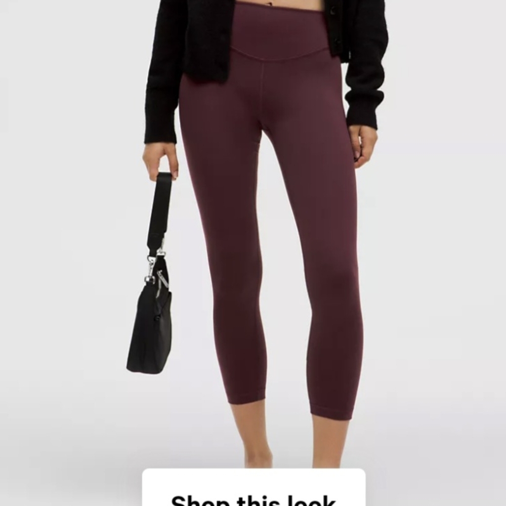 Lululemon women leggings Wunder Under Smoothcover High-Rise Tight 25" size 12